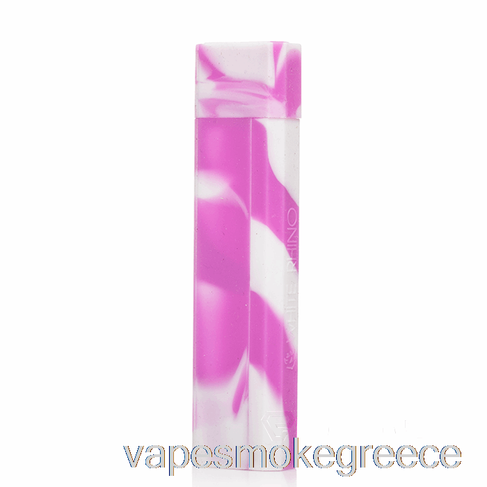 Vape Greece White Rhino Silicone Dab Out [χαλαζίας] μωβ λευκό (λάμψη UV)